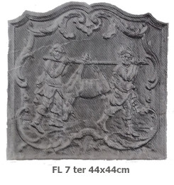 Plaque décorée de cheminée FL 7ter